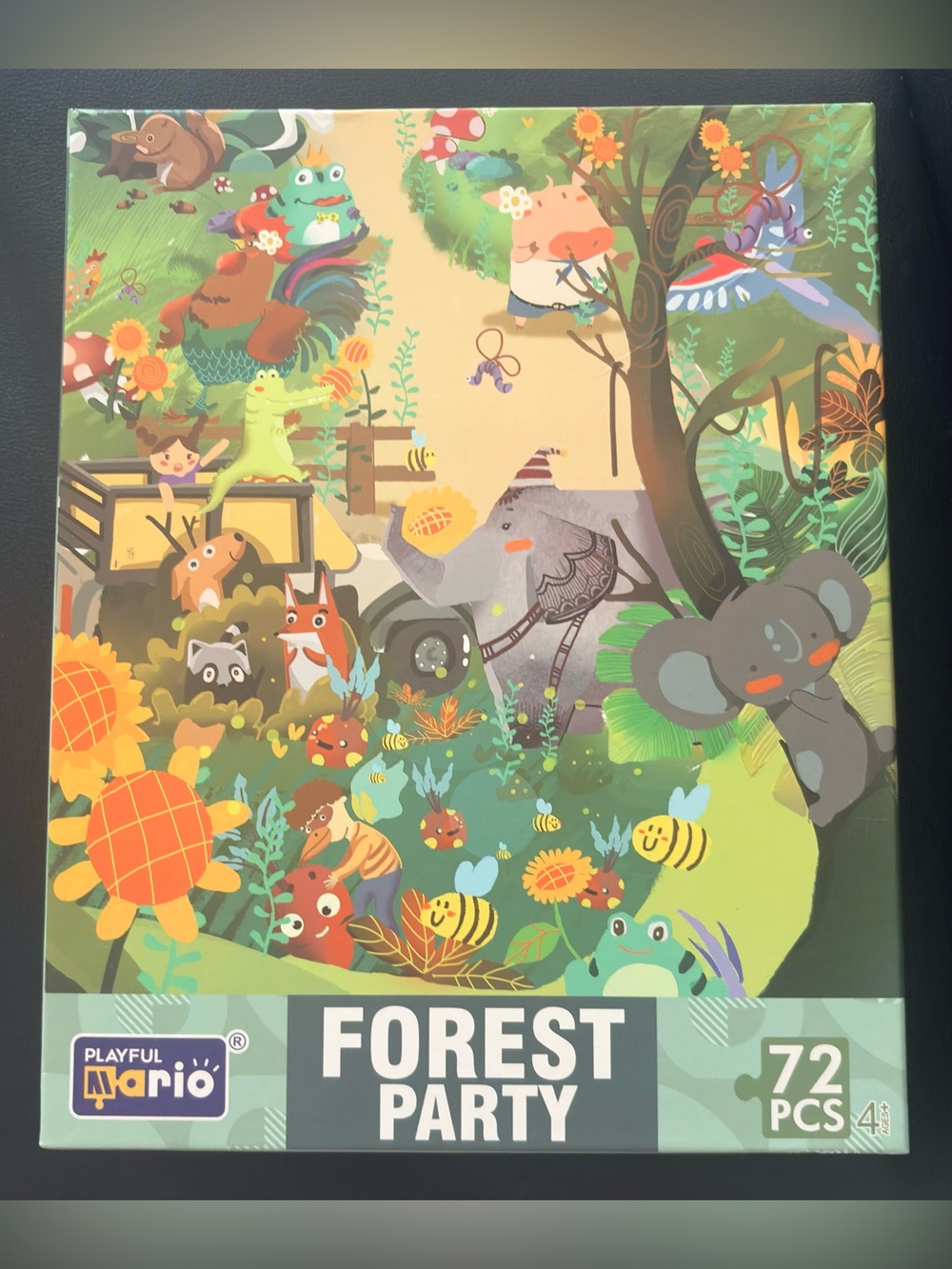 T Party Fashion Forest Party Puzzle - Green, Yellow